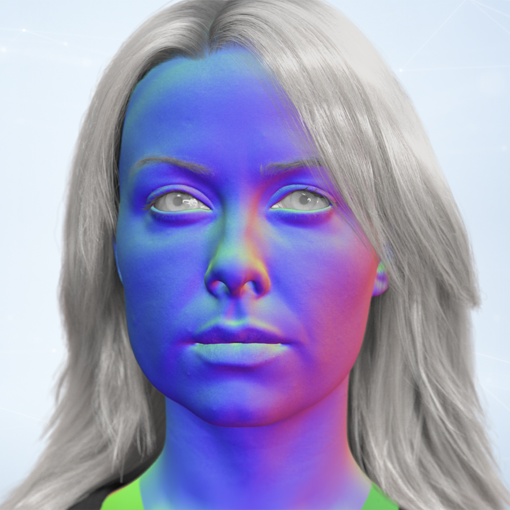 Normal of a 3D model of a woman