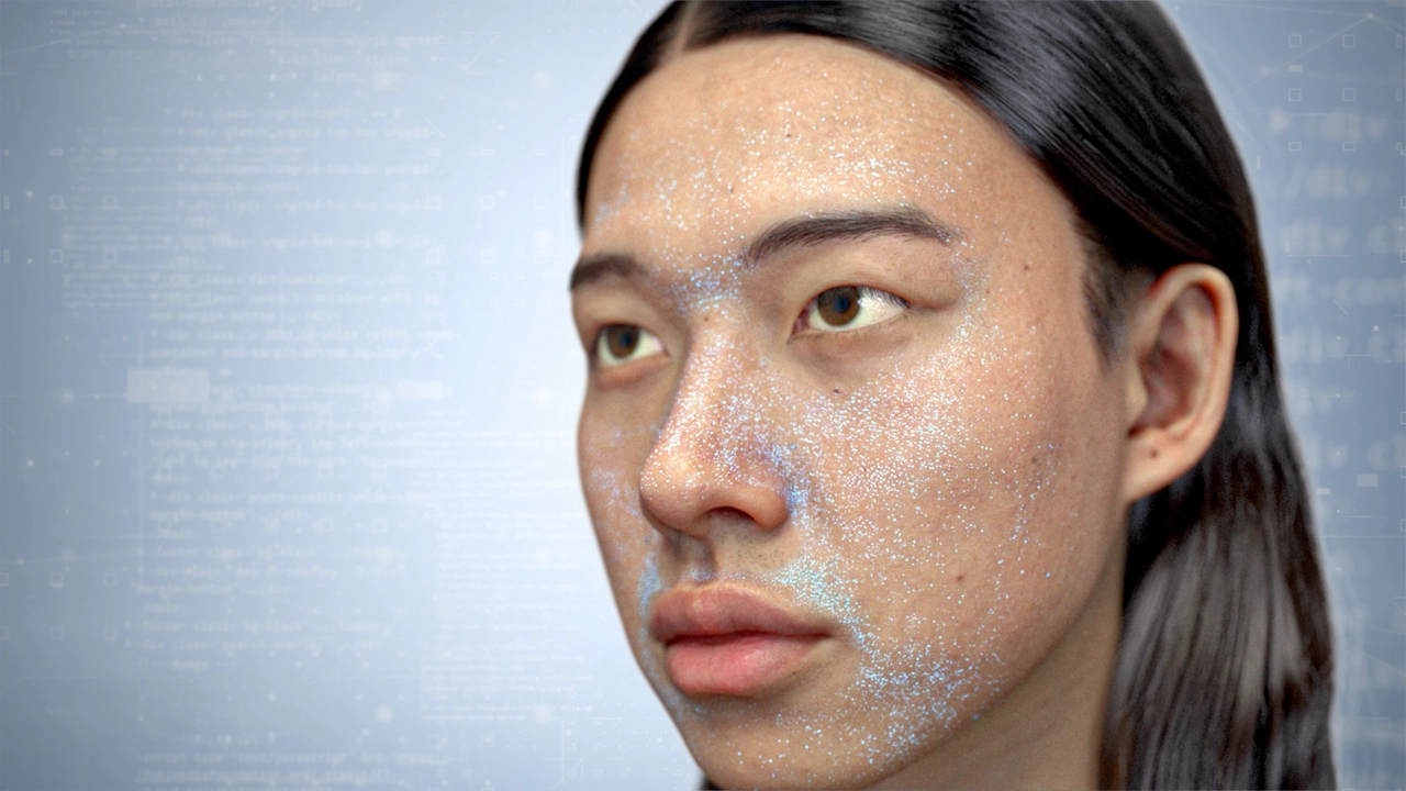 3D visuals for cosmetic advertising showing efficacy on pores